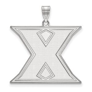 10k White Gold Xavier U. XL Initial X Pendant